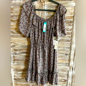 Off the shoulder - cinch waist dress.